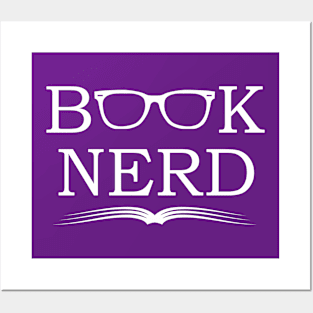 Book Nerd White Posters and Art